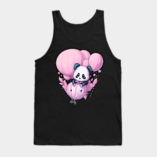 Watercolor: panda on balloon Tank Top